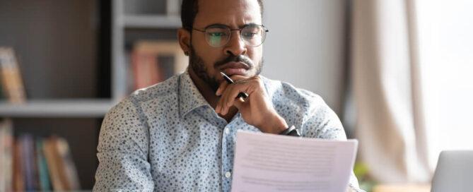 Man seeing application rejected