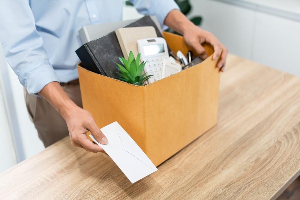 Man getting redundancy pay