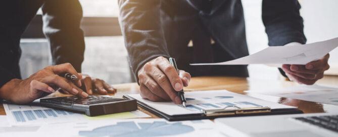 Business meeting for working out tax