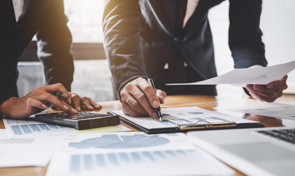 Business meeting for working out tax