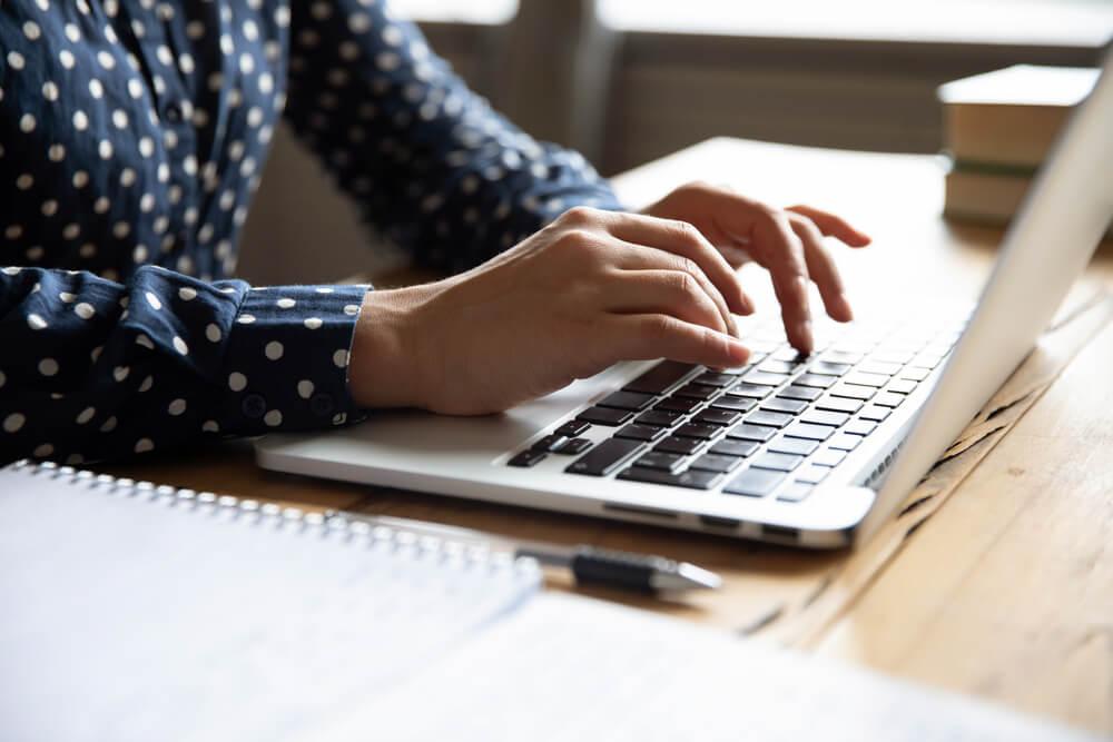 Woman on her laptop